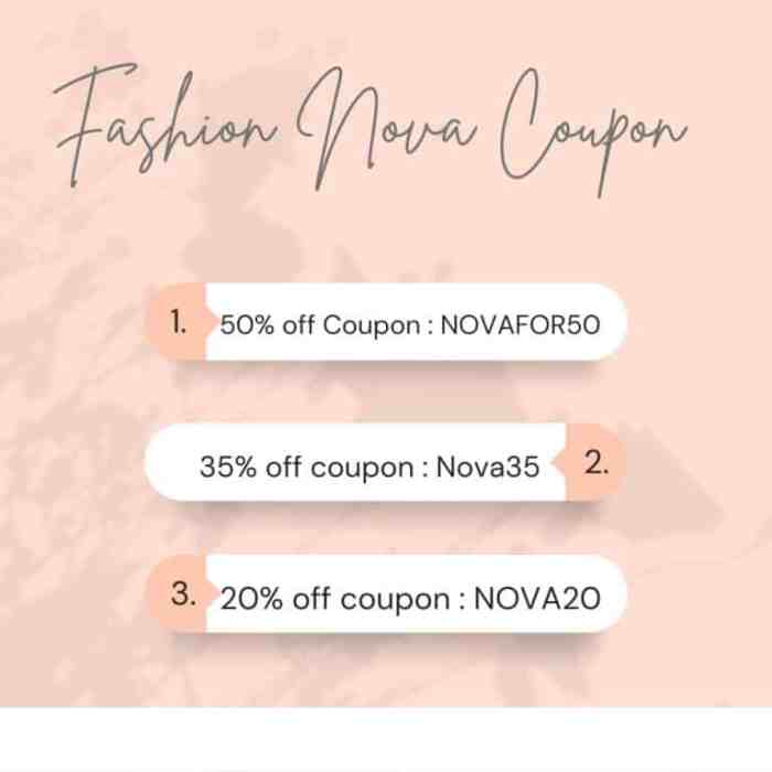 Fashion nova coupon 2023